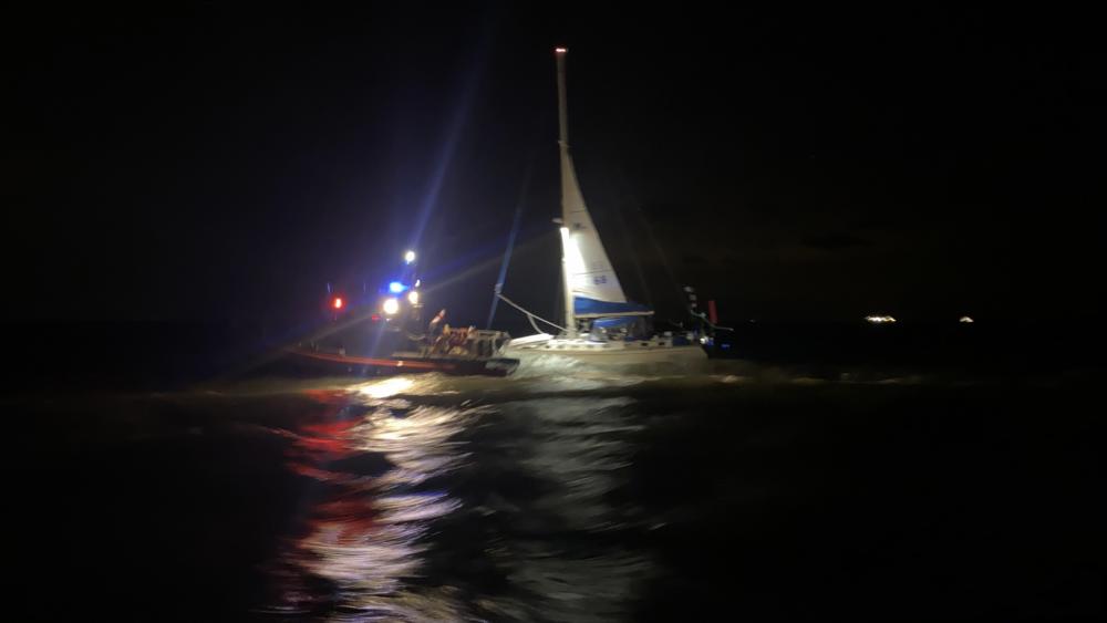 Coast Guard assists 3 aboard disabled, adrift sailboat offshore Galveston, Texas