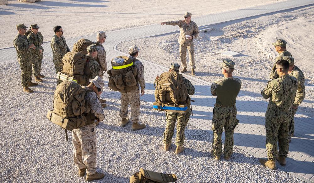 Task Force 51/5th Marine Expeditionary Brigade Conducts FMF Hike