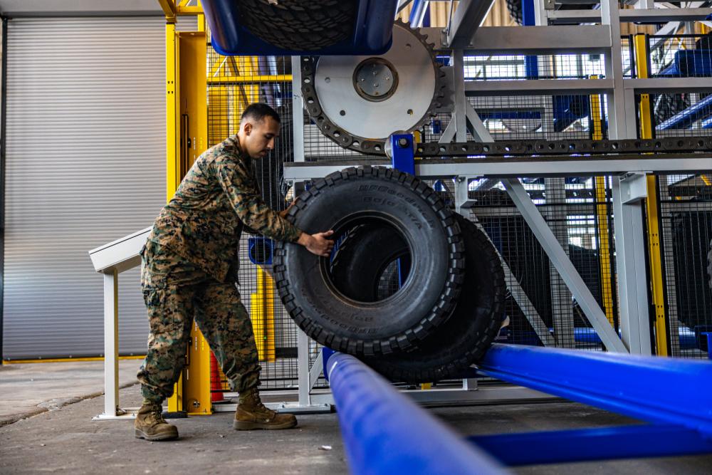 2nd Supply Battalion operates new tire carousel
