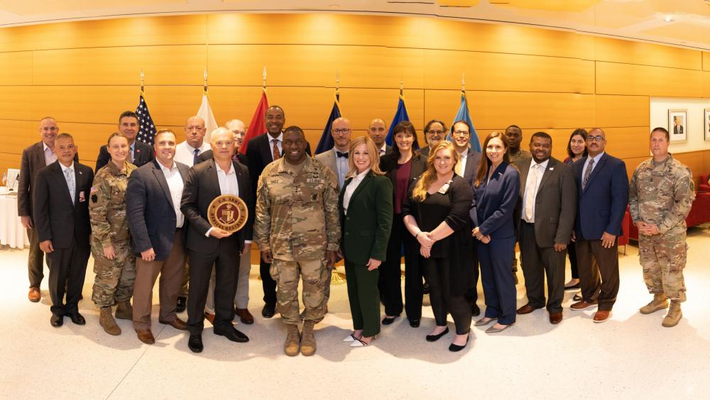 Army Surgeon General poses with civilian trauma partners