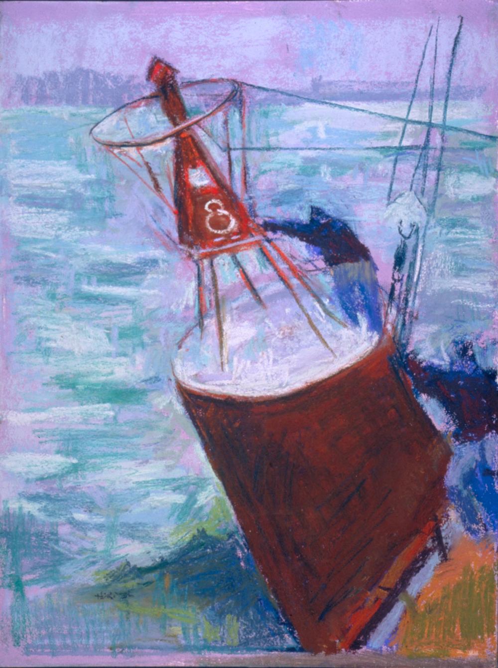 US Coast Guard Art Program 2002 Collection, Ob ID # 200212, &quot;De-icing the buoy,&quot; Sidney Hermel (12 of 32)