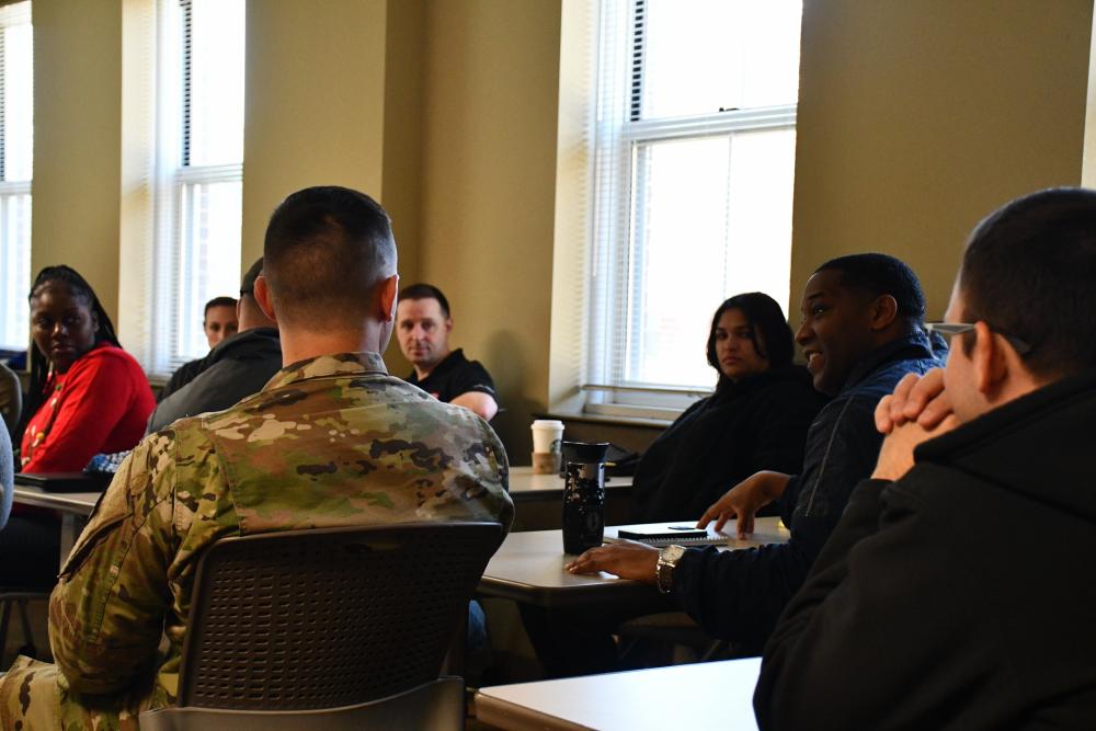 Soldiers from the Headquarters Battalion at Joint Base Myer-Henderson Hall candidly discuss issues they and their fellow Soldiers face