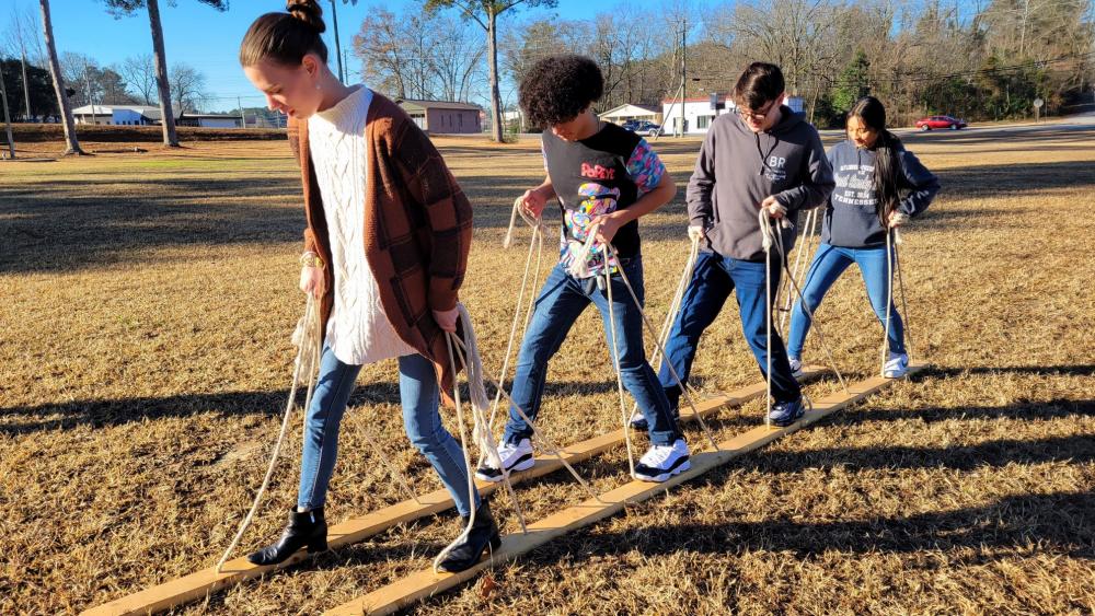 BRHS NJROTC Cadets Compete in Teamwork Challenge Exercises