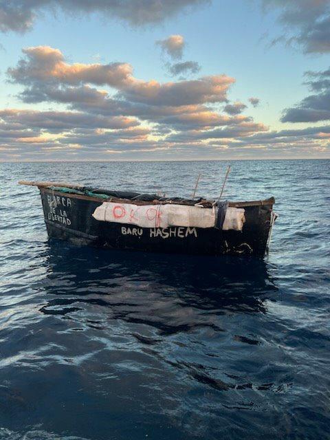 U.S. Coast Guard Station Islamorada intercepted an illegal migrant voyage south of the Duck Key, Florida, Jan. 17, 2023. The people were repatriated to Cuba on Jan. 20, 2023. (U.S. Coast Guard courtesy photo)