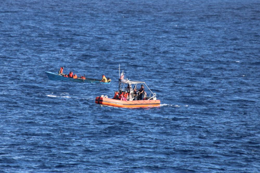 USCGC Confidence (WMEC 619) small boat crew interdiction