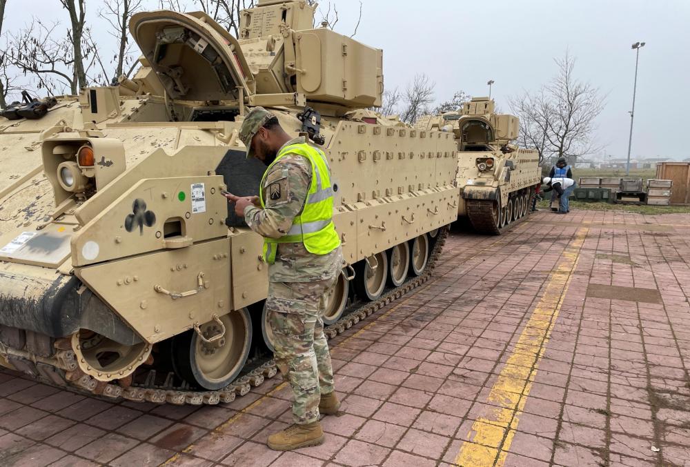 Coleman APS-2 worksite serves as staging area for U.S. Bradleys set to support Ukraine