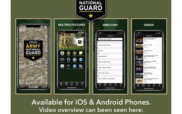 Oregon Army Guard Mobile App flyer